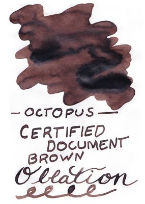 Octopus Certified Document Brown Bottled Ink (30ml)