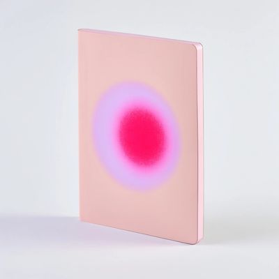 Nuuna Trance Pink Dot Grid Journal - Large Light