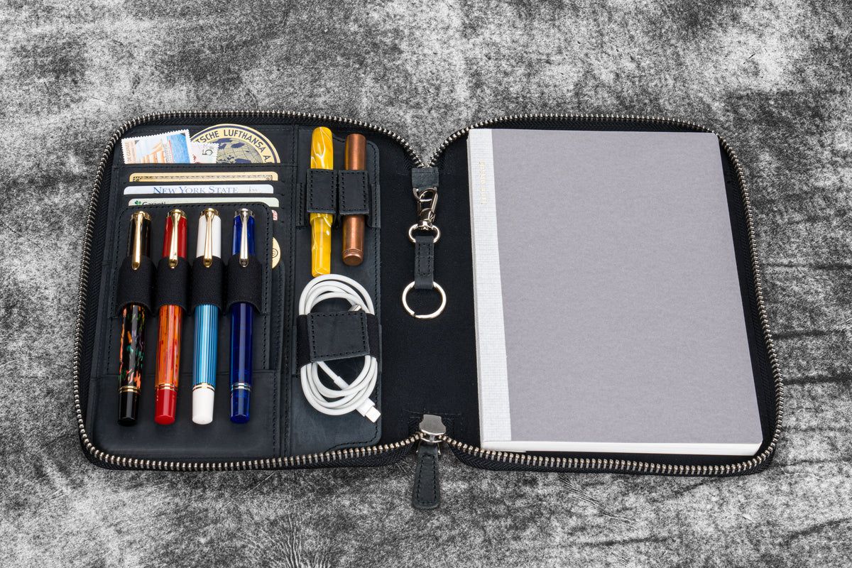 Galen Leather Zip A5 Leuchtturm1917 Notebook Folio
