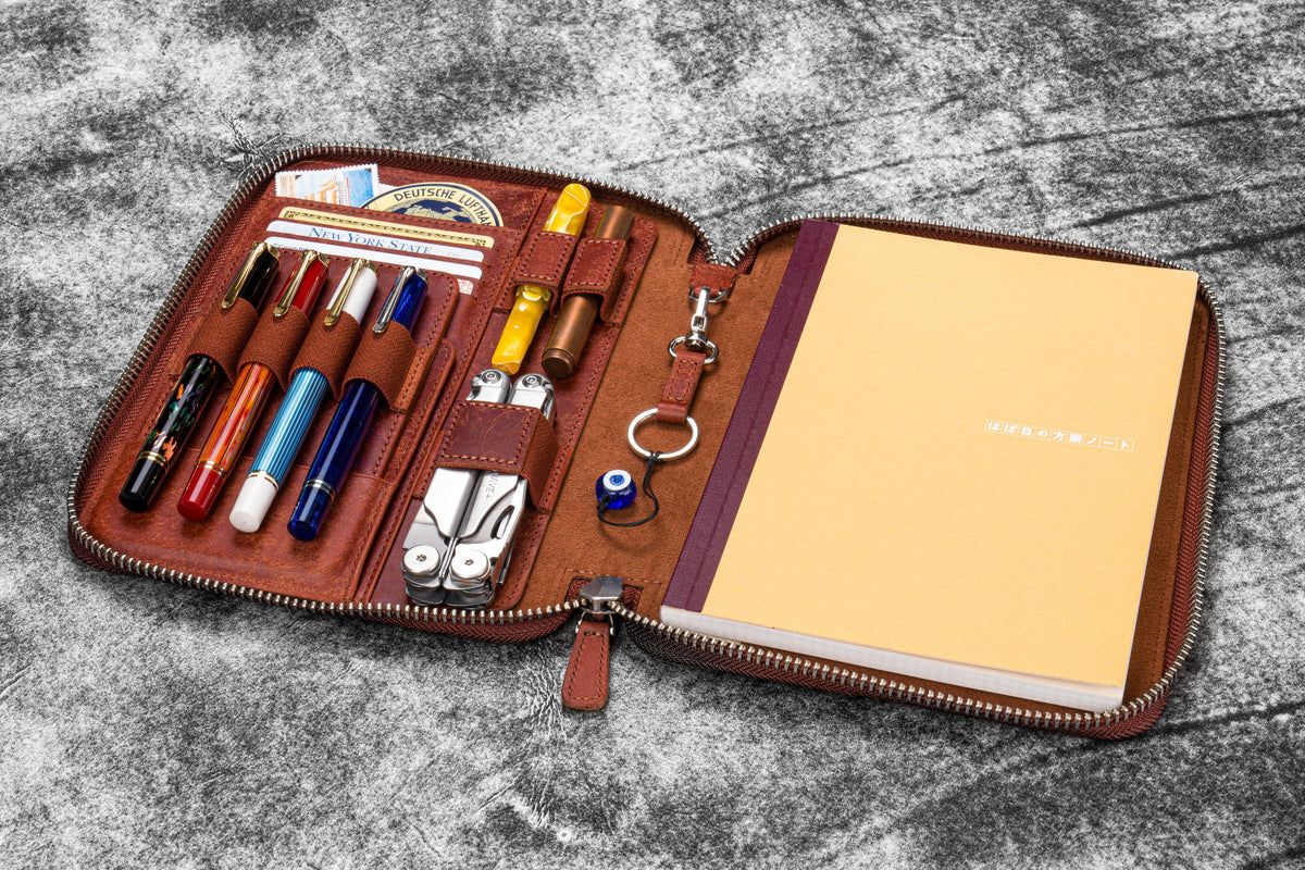 Galen Leather Zip A5 Leuchtturm1917 Notebook Folio
