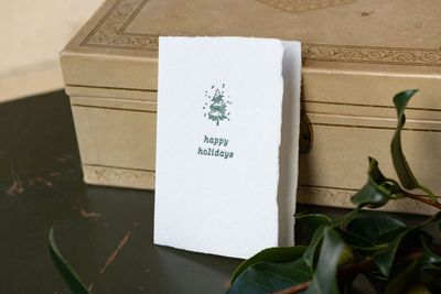 Oblation Happy Holidays Tendernote Letterpress Card