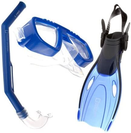 NATGEO MSF TUNA 44 3 Piece Set Mask Semi-Dri Snorkel Adjustable Fins