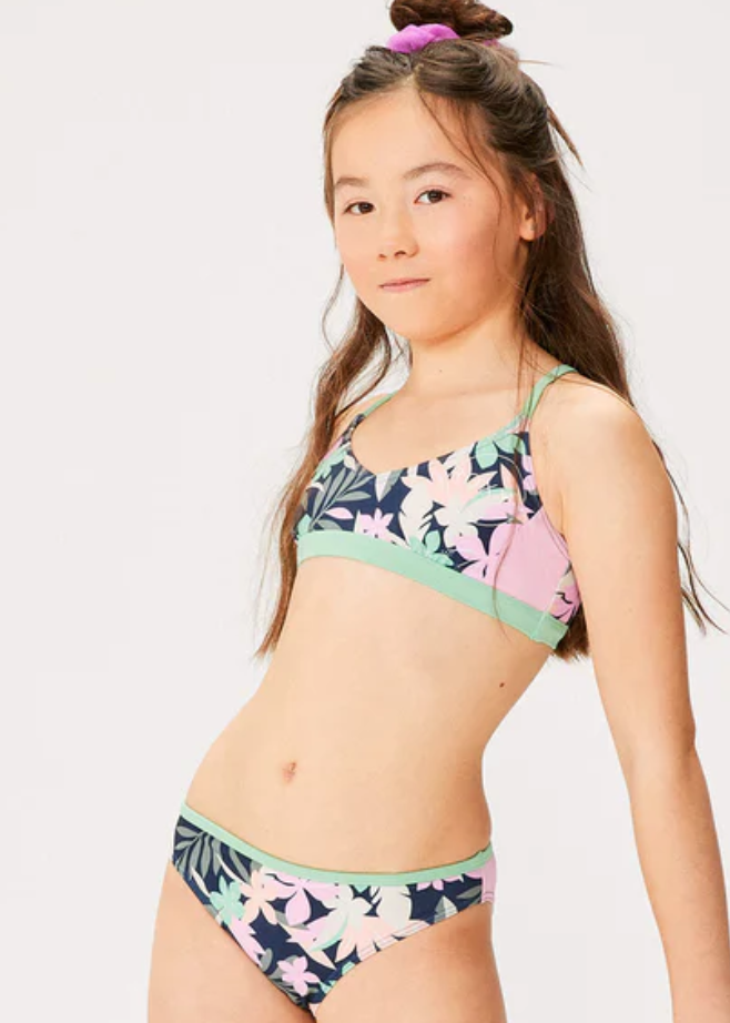 Roxy Ilacabo Athletic Girl's Swim Set