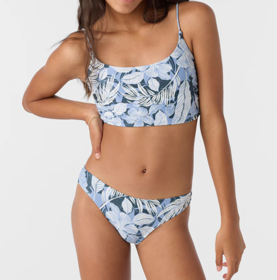 O'neill Palmetto Tropical Ruched Longline Girl's Bikini