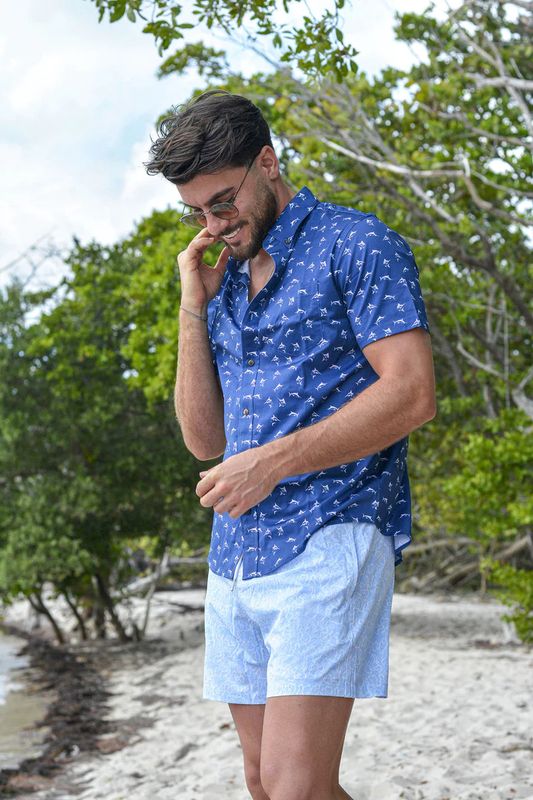 Bermies Navy Marlin Men's Shirt