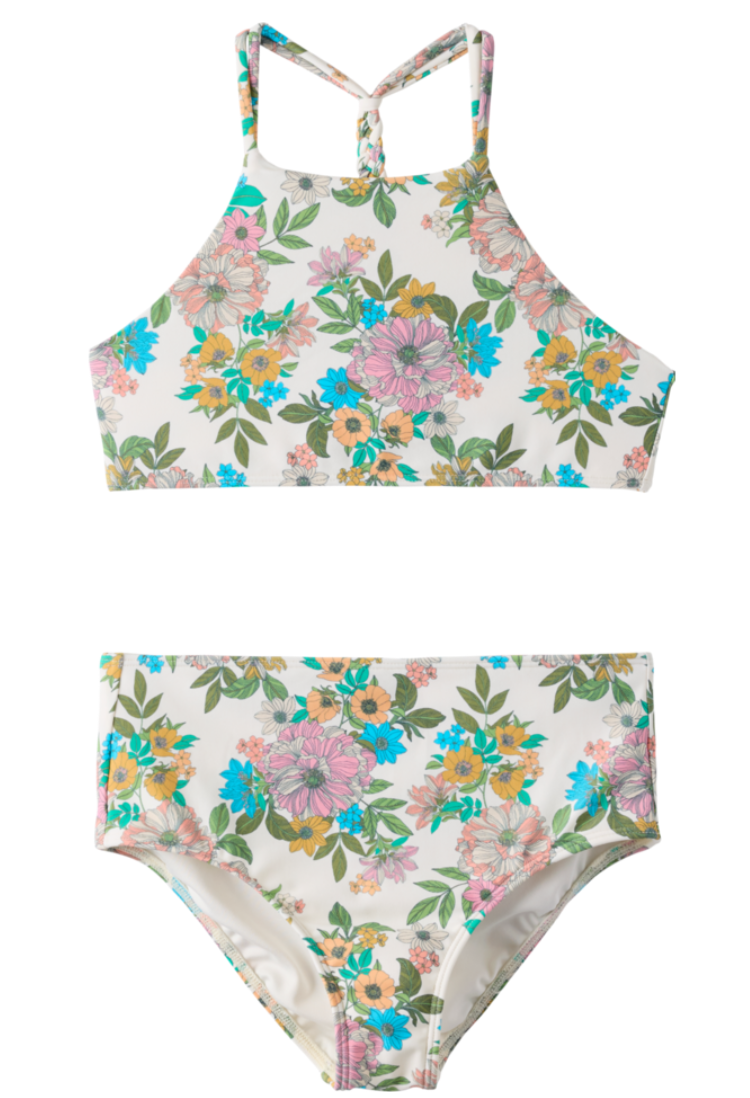 O'neill Cara Floral Braided High Neck Girl's Bikini