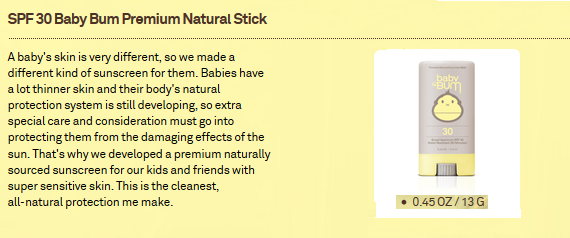 Sun Bum Baby Bum SPF 50 Sunscreen Face Stick