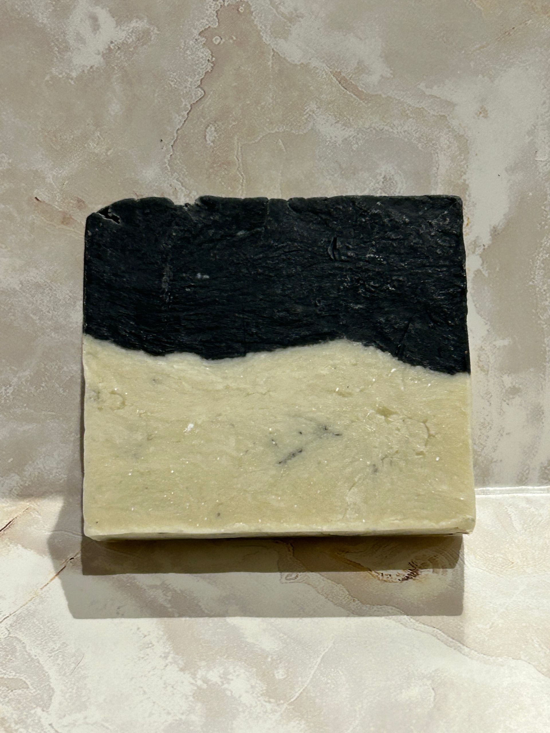 A bar of Blue Paradise Shea Soap by Nia's Naturals, a Vermont soap company