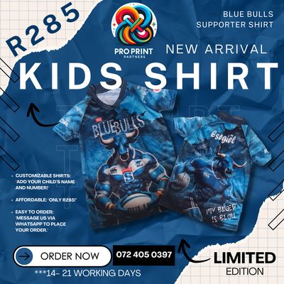 Blue Bull Kids Supporter Shirts – Perfect for Young Fans28