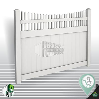 Scallop Top Accent top Privacy Vinyl fence 6Tx8L