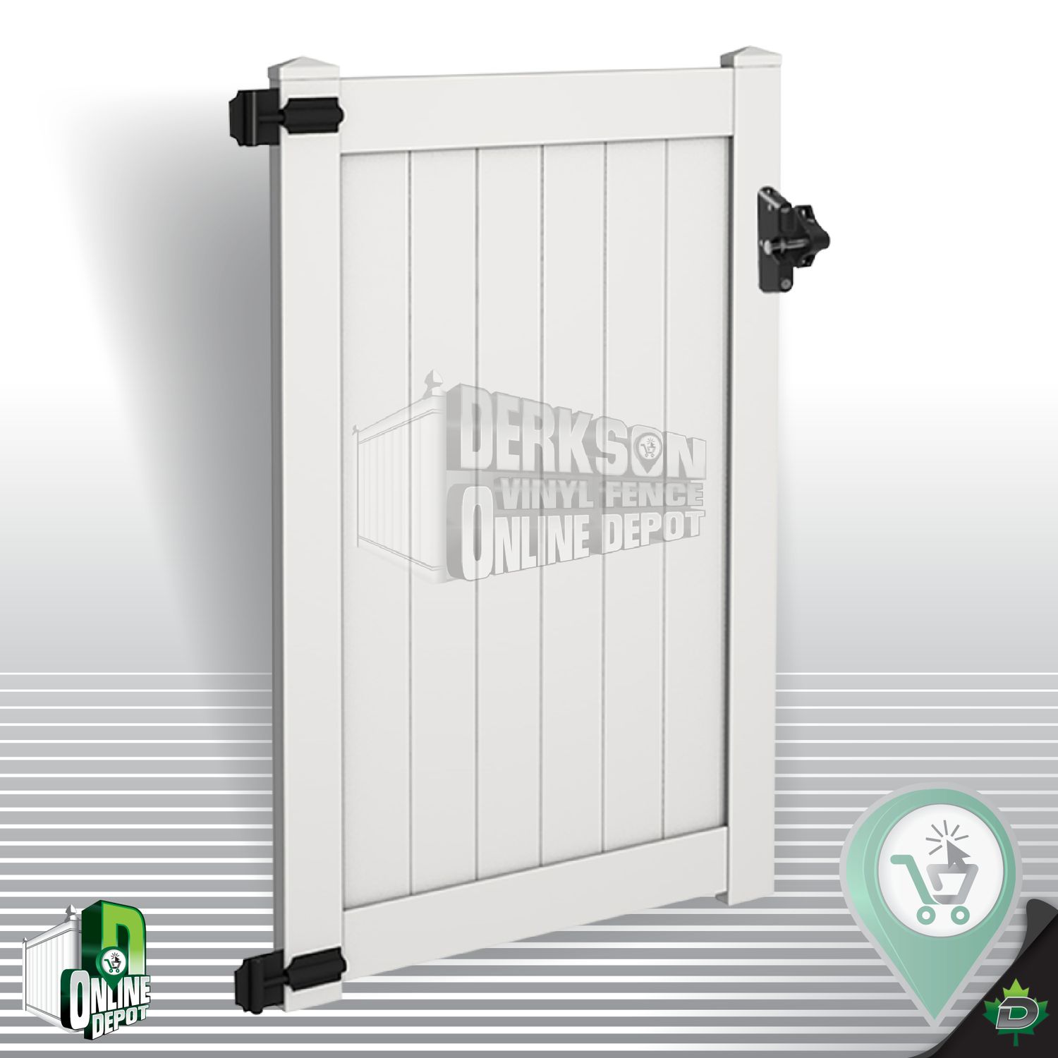 Vinyl Gate 6Tall x 4 Long Kit White