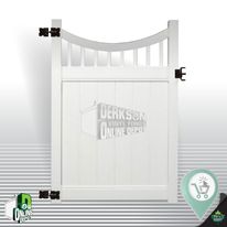 Vinyl Gate 6Tall x 50&quot; Wide Concave Top White