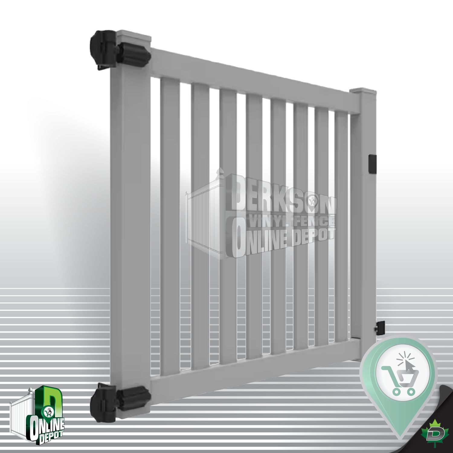 Pool Vinyl Gate 6Tall x 4 Long Kit White