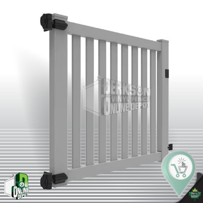 Pool Vinyl Gate 6Tall x 4 Long Kit White