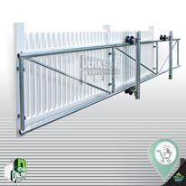 Canteliver Gate 16FT RO Kit Steel + Cladding Kit 6 Tall Picket
