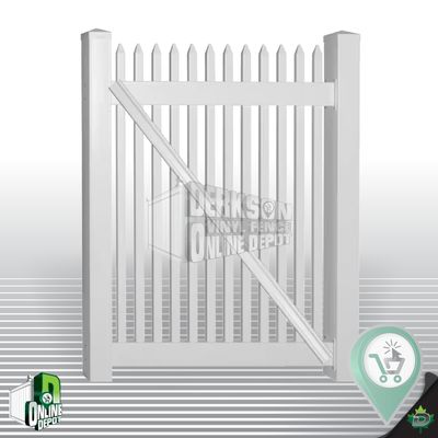 Picket Vinyl Gate 6Tall x 4 Long Kit White