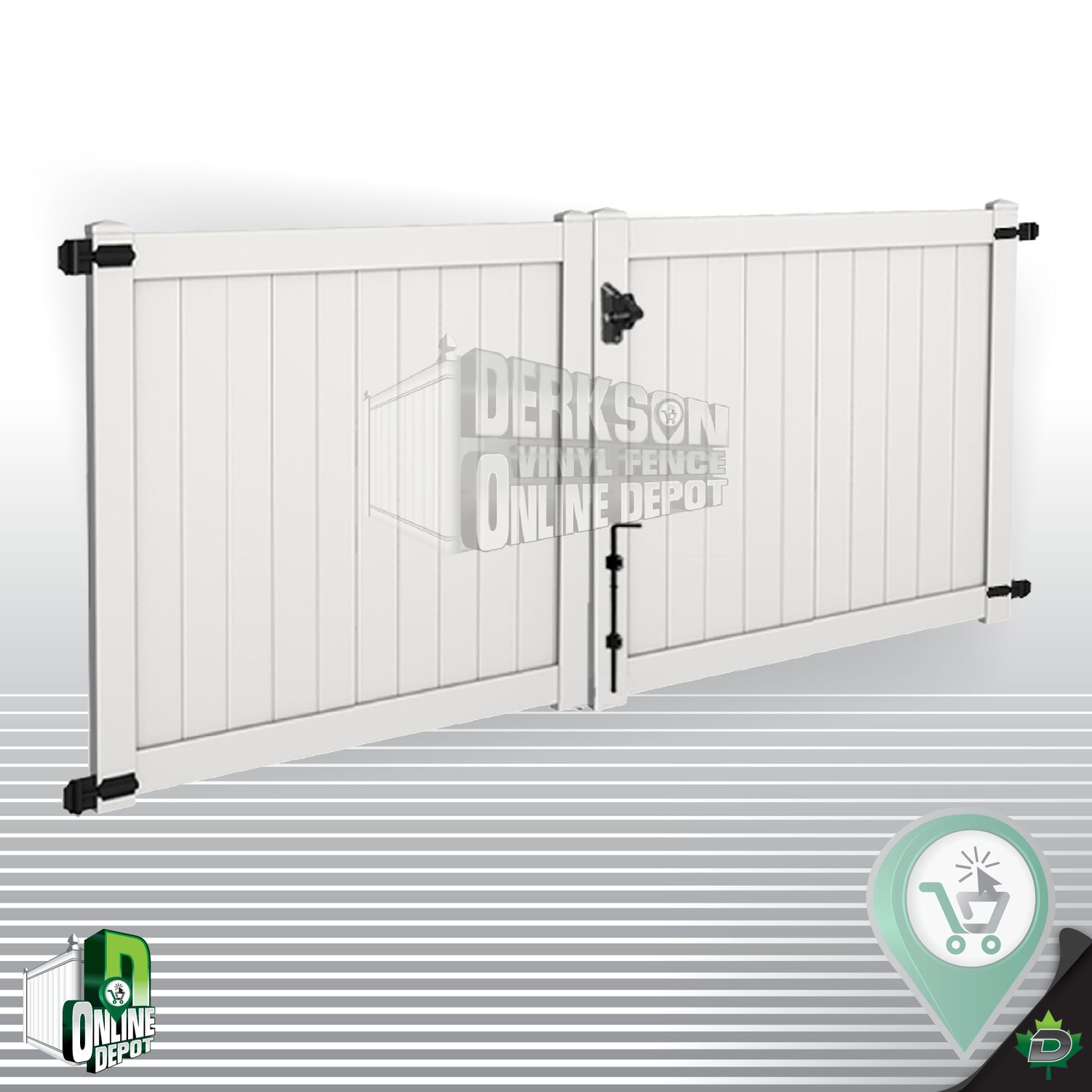 Double Gate kit 6 Tall x 10 Wide White