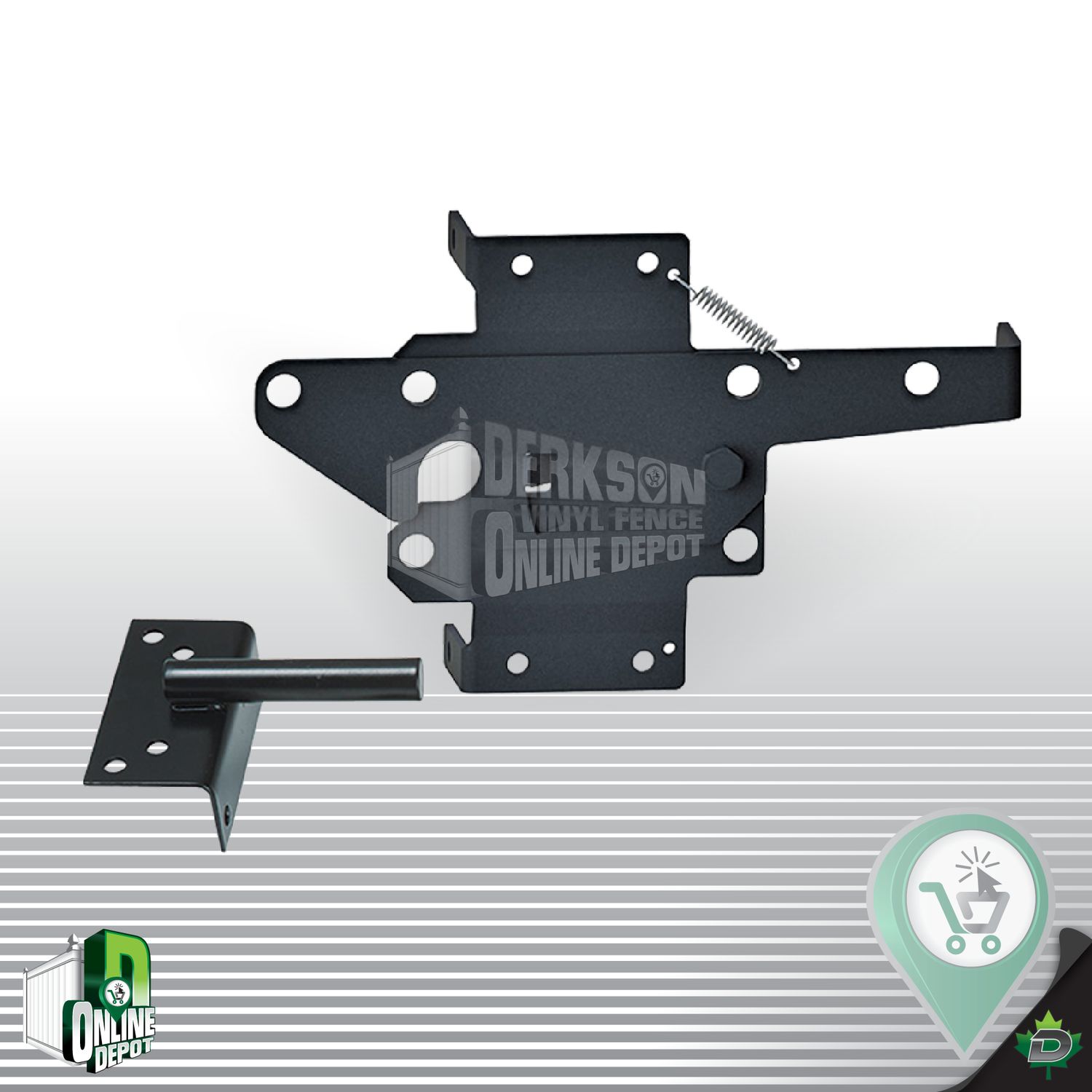 Vinyl Gate latch Kit Black
