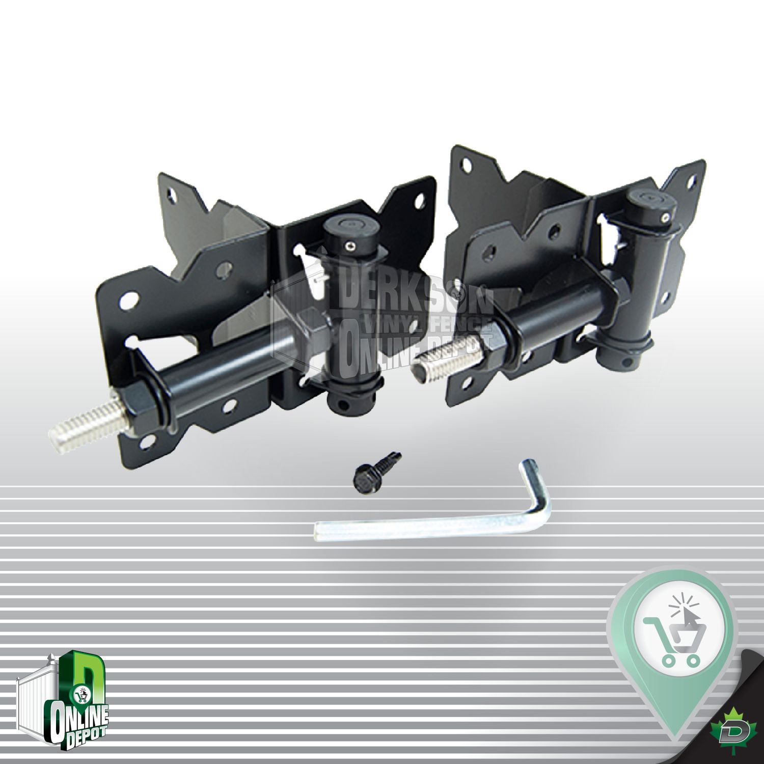 Vinyl Gate Hinge Kit L Shape