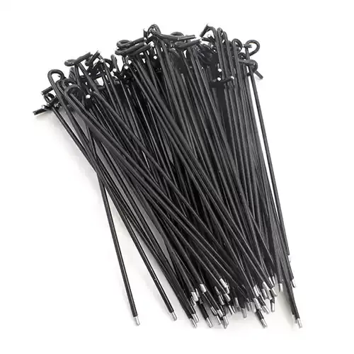 8 1/4&quot; 9ga Alum PVC Tie Black Bag 100