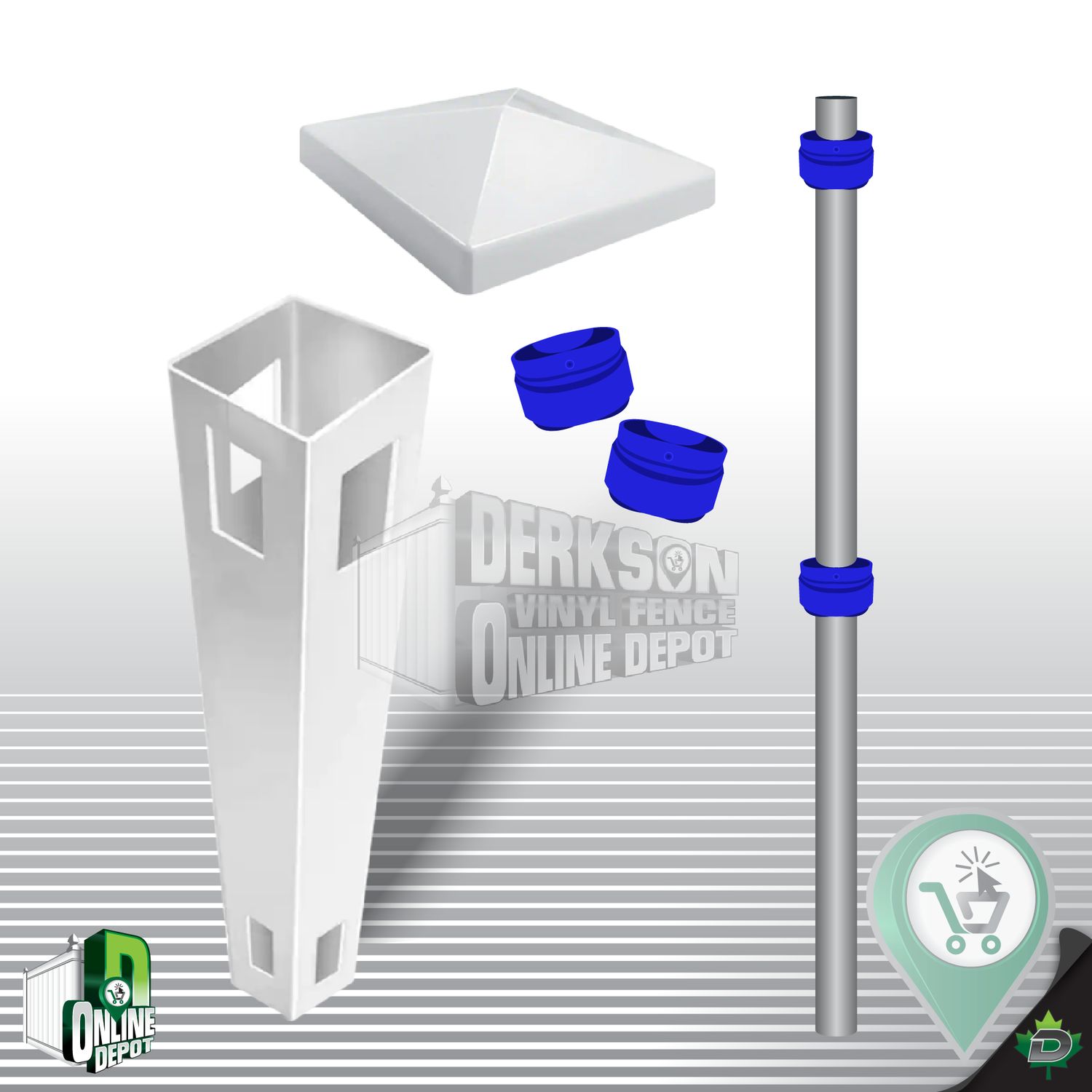 3 Way Post Kit + Pipe
