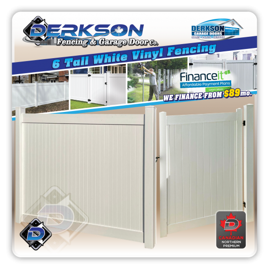 White Vinyl Privacy Fence System