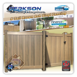 Brown Ash Vinyl Fence Kits
