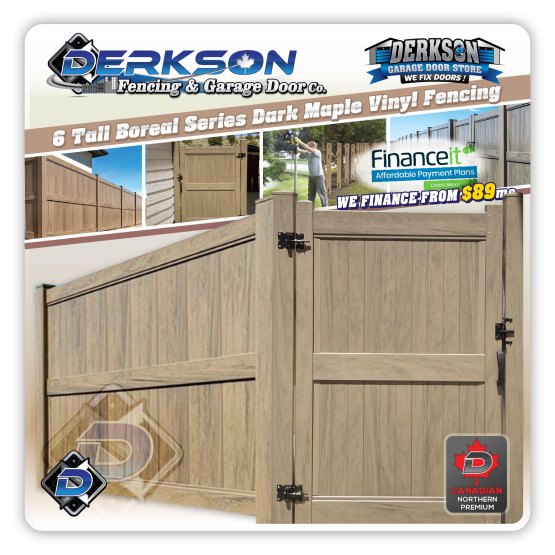 Dark Maple Vinyl Fence Kits