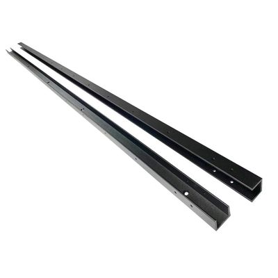 Barrier Metal Top &amp; Bottom Rail 2 -1/8” x 1-1/2” x 94&quot; - 24ga Pair