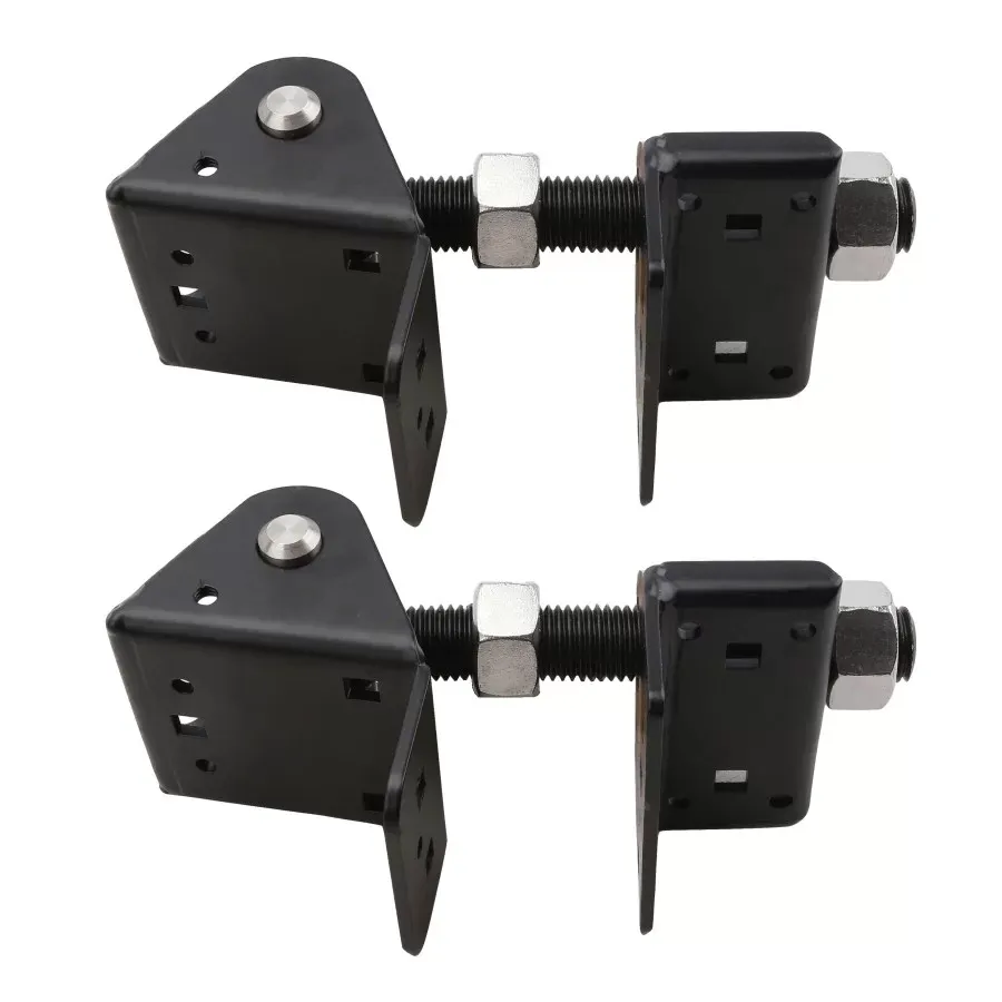 Goliath Heavy-Duty Industrial Swing Gate Hinge Pair - Powder Coated Black Bolt On 180 Degree Hinge Pair