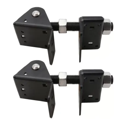 Goliath Heavy-Duty Industrial Swing Gate Hinge Pair - Powder Coated Black Bolt On 180 Degree Hinge Pair