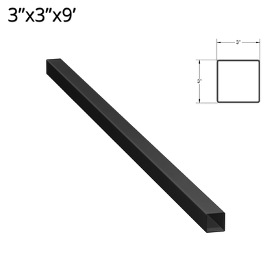 Iron Fence Post – 3-inch x 3-inch x 108&quot;