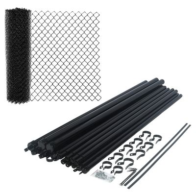4 Tall x 50FT Kit Black Chain link fence