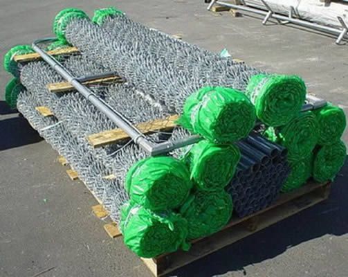 6 Tall 500FT Kit Commercial Chain-link Kit + Barb Top 9Ga