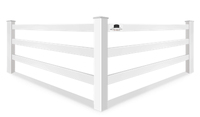3 Rail Vinyl Ranch Rail Fence