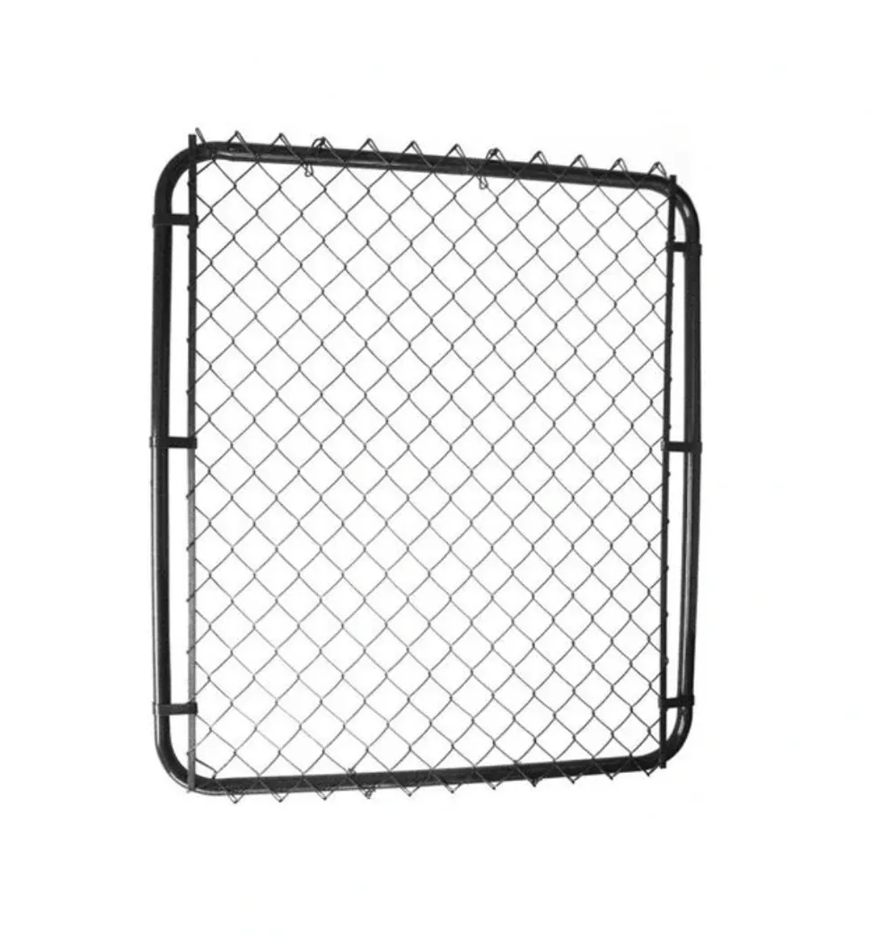 4FT Tall Black  Adjustable Gate Kit Blk w/2&quot; Mesh