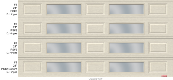 Acadia 138- 14 x 7 Desert Sand + 40&quot; Glass Ready to Install Kit **Click for Other Sizes**