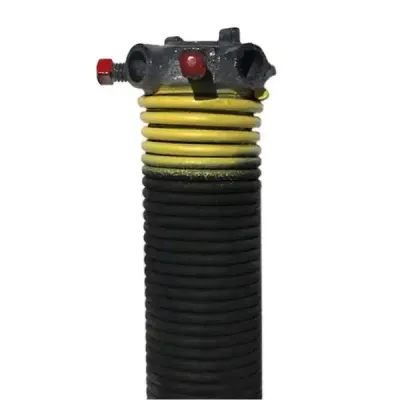 Yellow Spring Torsion – 0.207 in. Wire x 1.75 in. D x 24 in. L- Left (Black Cone)