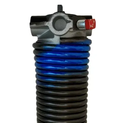 Blue Spring Torsion – 0.262 Wire x 2 in. D x 36 in. L – Left (Black Cone)