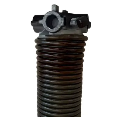 Brown Spring Torsion – 0.234 Wire x 2 in. D x 28.5 in. L – Left (Black Cone)