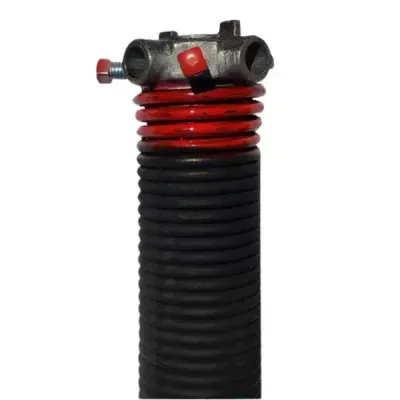 Red Spring Torsion – 0.225 Wire x 1.75 in. D x 29 in. L – Left (Black Cone)