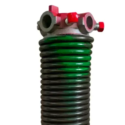Green Spring Torsion – 0.243 Wire x 2 in. D x 32 in. R – Right (Red Cone)