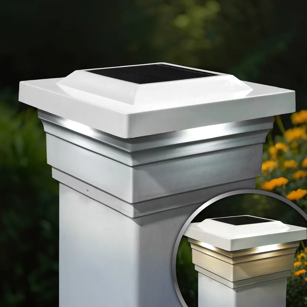 Majestic Solar Post Cap - White