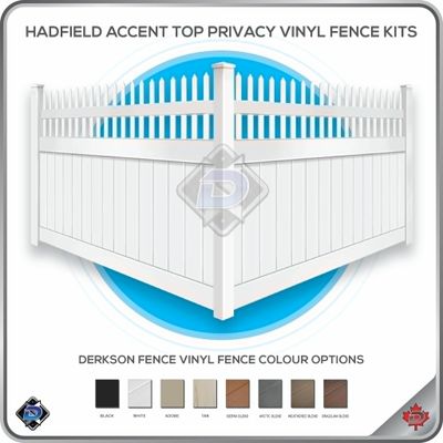Hadfield Accent Top Privacy Vinyl Fence