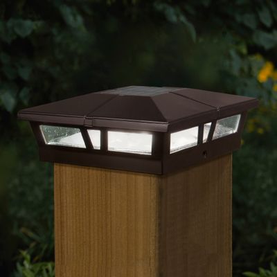 6X6 Brown Aluminum Cambridge Solar Post Cap