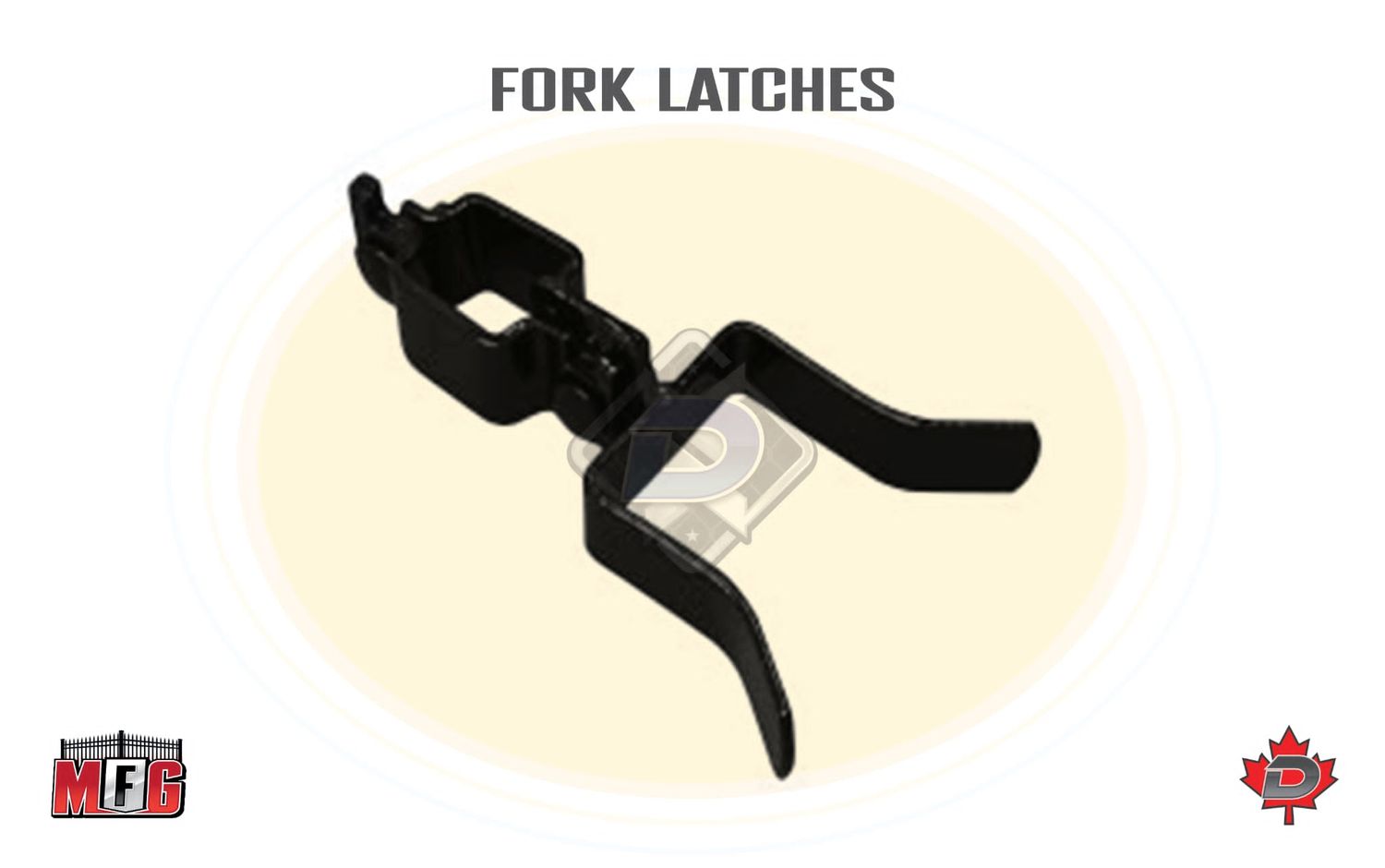 Ornamental Fork Latch for 1/4&quot; Gate Frame + 2&quot;x2&quot; Post