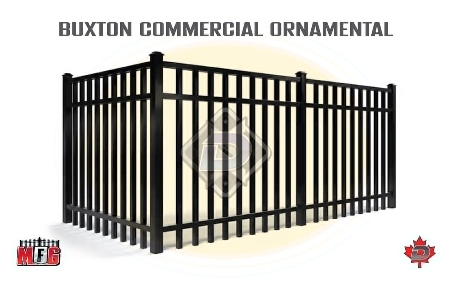 Buxton Commercial Ornamental Fence Panels