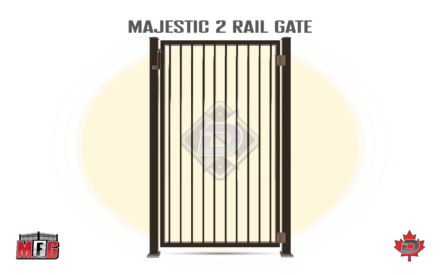Majestic 2 Rail Ornamental Gate
