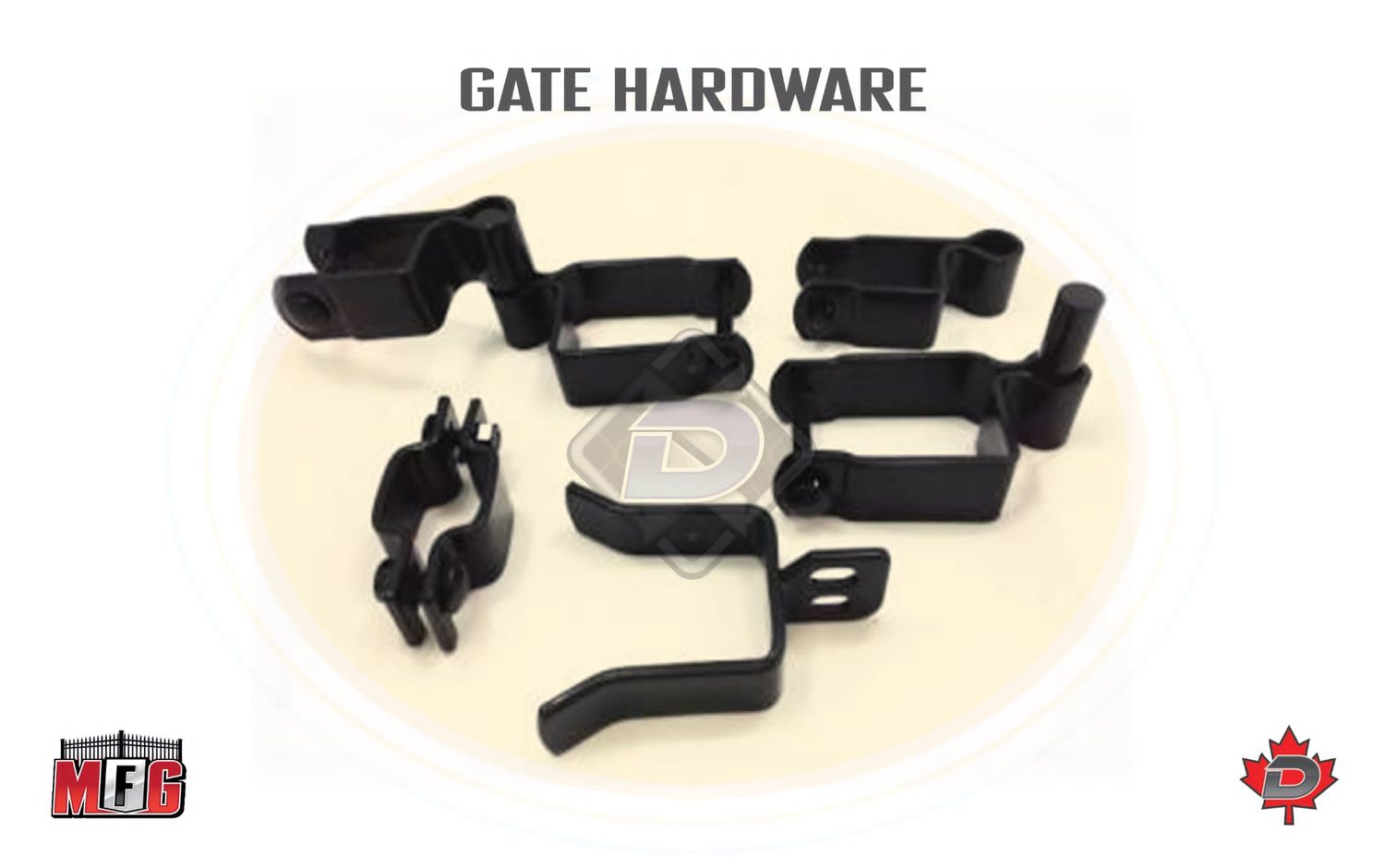 SINGLE GATE HARDWARE KIT 2&quot;POST 1-1/4&quot; GATE