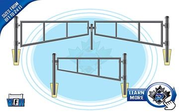 Steel Barrier Gate Frames + Post Kits